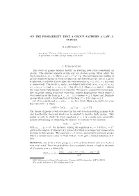 On the Probability That a Group Satisfies a Law; a Survey