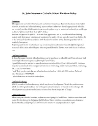 SJNCS Uniform Policy