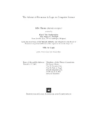 The Advent of Recursion & Logic in Computer Science