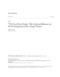 The Systems Influence on the Development of the Group Theatre