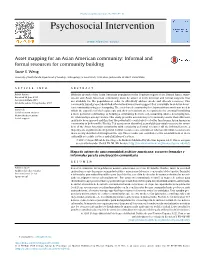Asset Mapping for an Asian American Community: Informal And