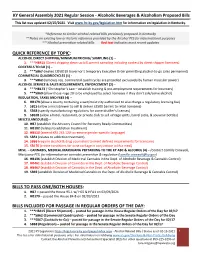 Bills Included for Passage in Regular Orders of the Day: 1