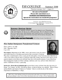 Course Description Information