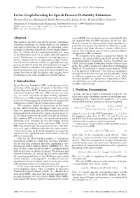 Factor Graph Decoding for Speech Presence Probability Estimation