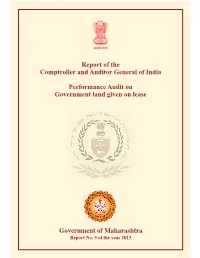 Government of Maharashtra Report of the Comptroller and Auditor