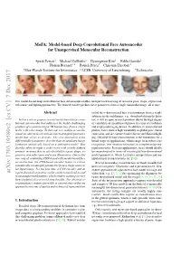 Model-Based Deep Convolutional Face Autoencoder for Unsupervised Monocular Reconstruction