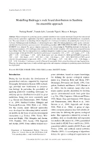 Modelling Bedriaga's Rock Lizard Distribution in Sardinia