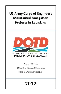 US Army Corps of Engineers Maintained Navigation Projects in Louisiana