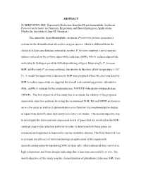 ABSTRACT JI, MIKYOUNG LEE. Superoxide Reductase from The