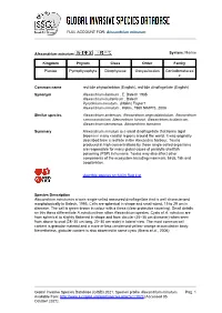 Alexandrium Minutum Global Invasive Species Database (GISD)