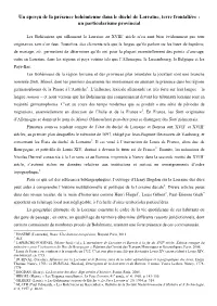 Bohémienne Dans Le Duché De Lorraine, Terre Frontalière : Un Particularisme Provincial
