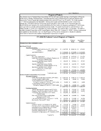 FY 2018/19 Federal Transit Program of Projects