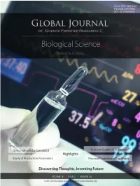 Global Journal of Science Frontier Research: C Biological Science Botany & Zology