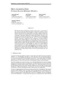 Meta-Learning Deep Energy-Based Memory Models