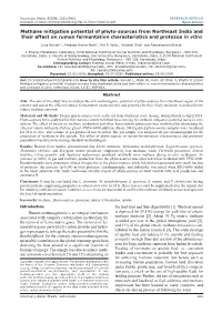 Methane Mitigation Potential of Phyto-Sources from Northeast India and Their Effect on Rumen Fermentation Characteristics and Protozoa in Vitro