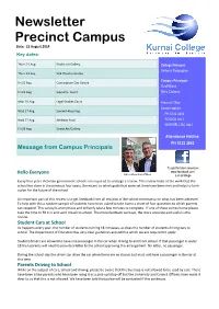 Newsletter Precinct Campus Date: 21 August 2014 Key Dates
