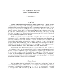 The Deduction Theorem (Before and After Herbrand)