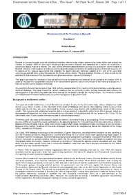 Disarmament and the Transition in Burundi