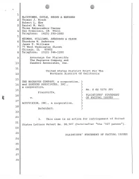 Plaintiffs Statement of Factual Issues C825270jpv