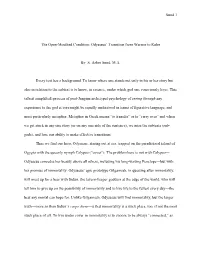 The Open-Mouthed Condition: Odysseus’ Transition from Warrior to Ruler