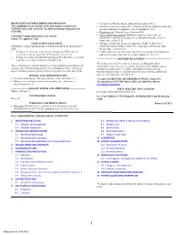 UKONIQ™ (Umbralisib) Tablets, for Oral Use • Severe Cutaneous Reactions: Withhold Treatment, Reduce Dose, Or Initial U.S