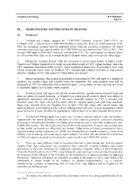 1. Trinidad and Tobago Adopted the CARICOM Common External Tariff (CET) on 1 January 1991