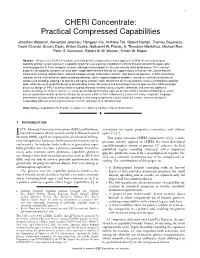 CHERI Concentrate: Practical Compressed Capabilities