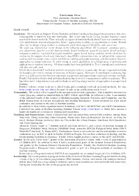 Curriculum Vitae Prof. Alexander Johannes Smola Theme Leader, Statistical Machine Learning, NICTA Department of Computer Science, Australian National University