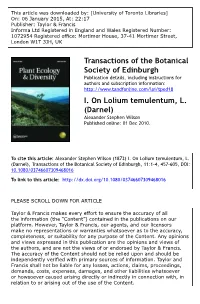 Darnel) Alexander Stephen Wilson Published Online: 01 Dec 2010