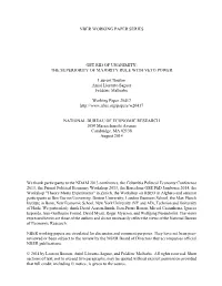 Nber Working Paper Series Get Rid of Unanimity