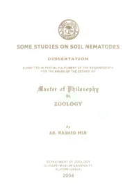 Some Studies on Soil Nematodes Zoology 2004
