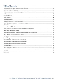 Table of Contents Welcome to the 37Th Digital Avionics Systems Conference
