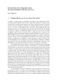 The Linear B Syllabary of Bronze Age Greece Ester Salgarella 1 Writing In