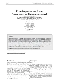 Ulnar Impaction Syndrome: a Case Series and Imaging Approach
