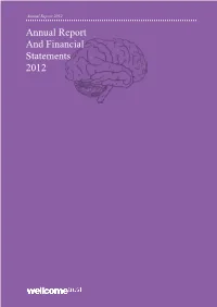 Annual Report and Financial Statements 2012