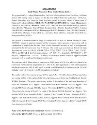 ENCLOSURE-I Sand Mining Project on River Son in Rohtas District the Proposal of M/S. Aditya Multicom Pvt. Ltd. Is for Mining Of