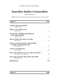 Australian Studies in Journalism