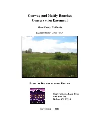 Conway and Mattly Ranches Conservation Easement