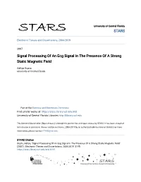 ECG) Signal in the Magnetic Resonance Imaging (MRI