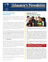 Educator's Newsletter