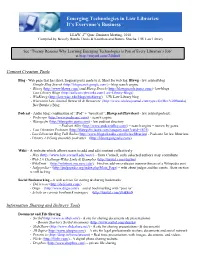 Emerging Technologies in Law Libraries: It's Everyone's Business