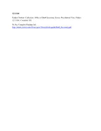 Presidential Files; Folder: 12/11/80; Container 185 To