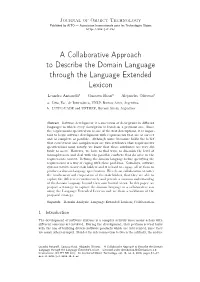A Collaborative Approach to Describe the Domain Language Through the Language Extended Lexicon