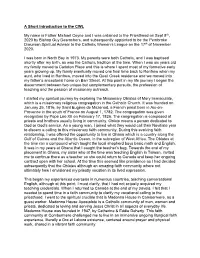 A Short Introduction to the CWL My Name Is Father Michael Coyne