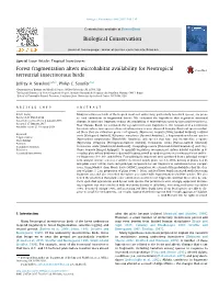 Forest Fragmentation Alters Microhabitat Availability for Neotropical Terrestrial Insectivorous Birds ⇑ Jeffrey A