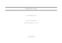Manifesto Project Dataset List of Political Parties
