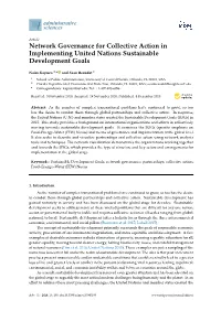 Network Governance for Collective Action in Implementing United Nations Sustainable Development Goals