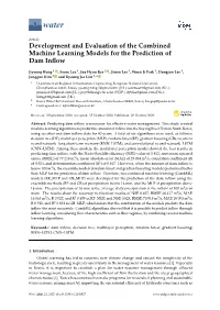 Development and Evaluation of the Combined Machine Learning Models for the Prediction of Dam Inflow