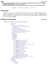 Dialog Programming — Dialog Programming