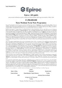 Epiroc EMTN Base Prospectus 2018